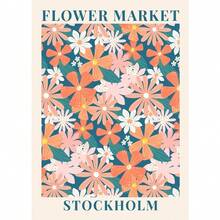 1 pieza Cartel abstracto de mercado de flores y mercado de frutas nórdico Impresiones de pintura en lienzo de arte de pared botánica para decoración del hogar sin marco - Multicolor - Ver 9