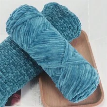 Pacote com 1 fio de poliéster chenille, 100 g cada, fio grosso para tricô de crochê em cores sortidas para artesanato, chapéus, cobertores, cachecóis - fio de lã macio e grosso para projetos de crochê para iniciantes e adultos - Multicolorido - Ver 25