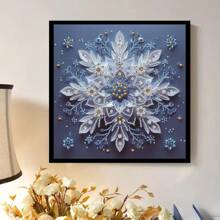 5D DIY 水晶钻石画套装，不对称形状水晶钻石，部分钻孔帆布工艺套装，独特的装饰创意艺术体验，无框