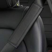 PU Leather Car Seat Belt Cover With Quilted Design, Enhance And Comfort - one-size - View 12