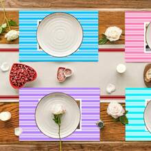 4 Stücke personalisierte Foto/Buchstaben Leinen Tischsets - hitzebeständig, waschbar Tischläufer für Catering & Partys - perfekt für Hochzeiten, Geburtstage, Jahrestage, Valentinstag - personalisierte Küche & Esszimmer Nutzung