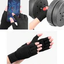 1 Par de Luvas de Conforto com Compressão - Acessórios de Exercício e Condicionamento Físico para Melhorar a Circulação e o Desempenho de Digitação - Luvas Leves, Respiráveis e Antiderrapantes para Trabalho Diário e Atividades