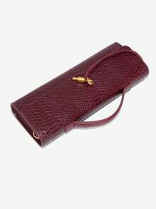 Dedoo Túi xách Burgundy Phong bì màu đỏ anh đào Phong bì màu đỏ rượu Túi xách mới cao cấp Thời trang Châu Âu và Mỹ Túi đàn organ lật tay Túi đựng đồ ăn tối Túi đeo vai Túi đeo chéo., Túi xách nữ thanh lịch, Túi xách cho phụ nữ thanh lịch, Sang trọng, Túi xách Burgundy thời trang - Màu Đỏ Sâu - Xem 7
