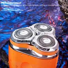 2024 New Design Colorful Triple Blades Waterproof Electric Shaver Machine, Rechargeable Pocket Portable Face Shaver For Men Razor, Men Triple Blade Smart Facial Razors,Men 3D Floating Rotary Rechargeable Mini Beard Razor Electric Shaver Shavers For Triple Blade Wet And Dry Grooming Kit - Multicolor - View 9