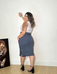 Basic Plus Size Set - 黑色 - 查看 2