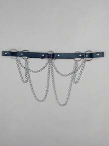 Women's Gothic Punk Fashion Chain Waist Belt Suspender Waist Chain, Versatile For Christmas, Halloween Party, And Daily Wear, Multiple Sizes Available - Black - View 5