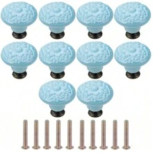 10 piezas de perillas para cajones, tiradores de gabinete altamente atractivos de estilo minimalista, manijas de acero inoxidable, porcelana y cerámica para gabinetes de cocina de estilo vintage, manijas modernas para puertas de baño, accesorios creativos para muebles de cocina
