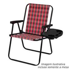 Portable Beach Chair Table With Cup Holder - màu đen - Xem 4