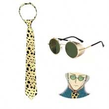 Kento Nanami Cosplay Óculos Gravata Anime Cosplay Leopardo Estampa Gravata Com Óculos