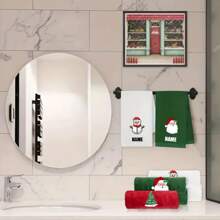 1pc Personalized Holiday Bath & Kitchen With Name Towels Santa Dish Towel, Custom Kitchen Towel, With Name Tea Towel, Wedding Gift, Housewarming Gift, Birthday Gift, Kitchen Festive Home Gift Decor
