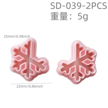 Snowflake Series Soft Pottery Earrings Clay Cutters Ceramic Polymer Clay DIY Jewelry Pendant Mold Cutting Gift Tools - SD-039 - View 16