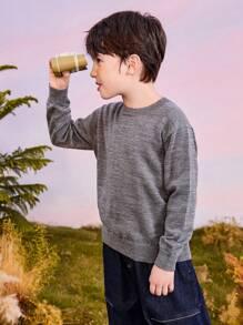 mini bala Boys' And Girls' Wool Sweater 2024 Winter Family Warm Collection