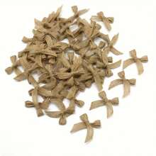 （每包200个/100个/50个/20个/10个）亚麻蝴蝶结，适用于礼品包装装饰、发夹和头饰制作、蛋糕烘焙包装、鲜花包装、婚礼装饰、手工艺用品、服装配饰 - 亞麻色 - 查看 2