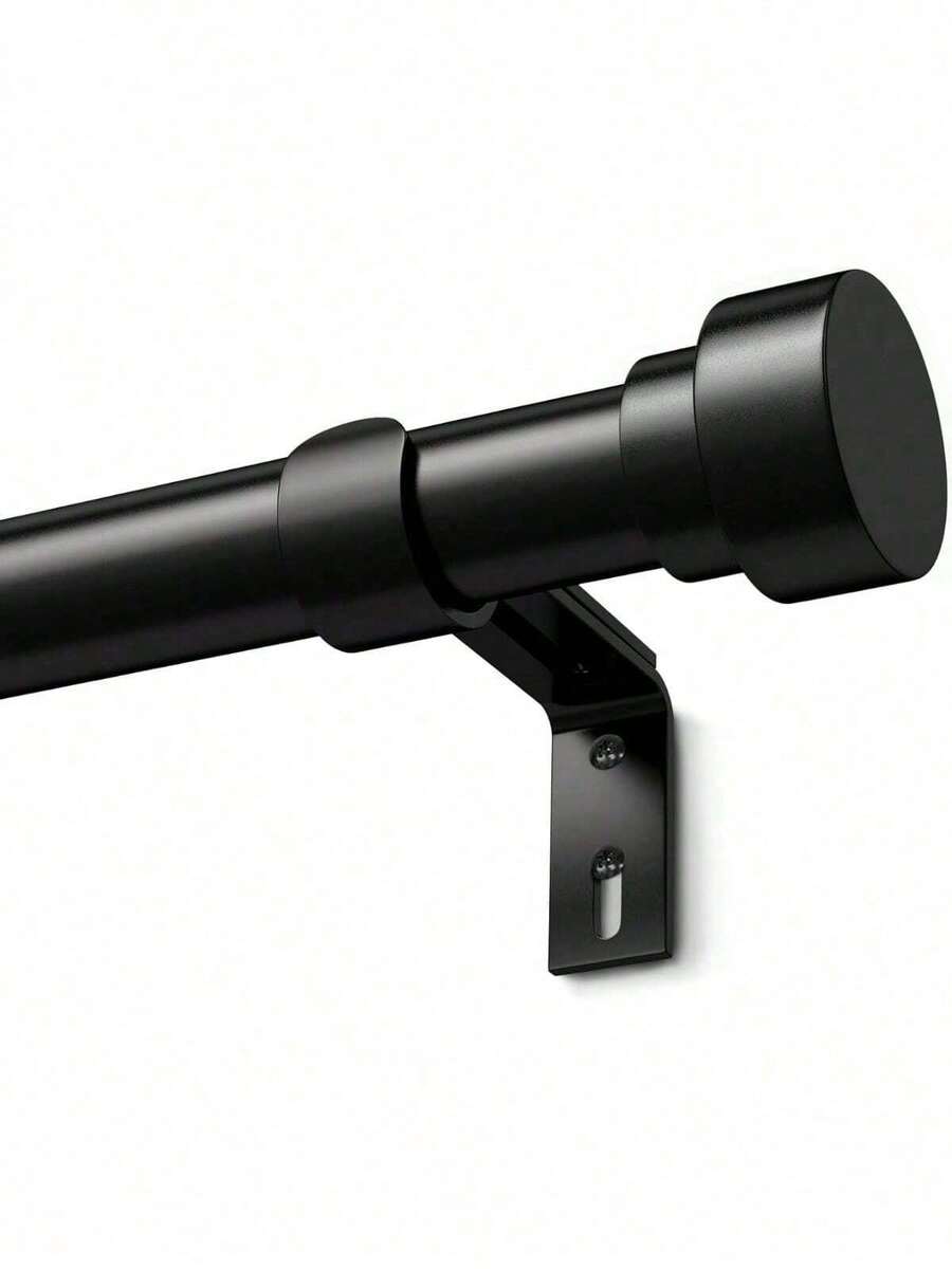 Black Curtain Pole Metal Extendable Curtain Rods Door Curtain Poles For