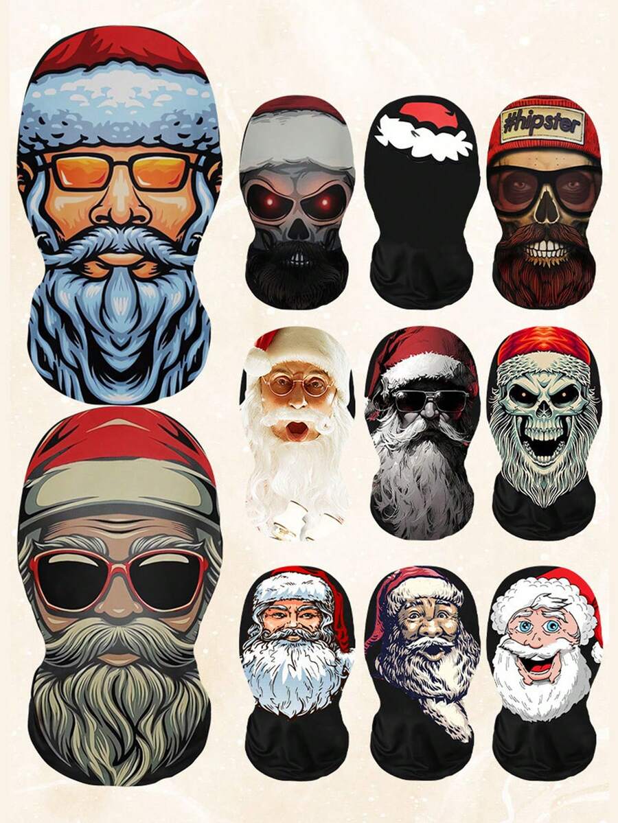 Christmas Internet Celebrity Santa Claus Full Face Mask Series Funny ...