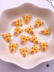 30 miếng nhựa hỗn hợp nhiều màu sắc mini 3D mô phỏng bánh mì trang trí bánh rán pizza bánh quy mặt phẳng sổ lưu niệm tự làm đồ trang sức trang trí thời trang thủ công phụ kiện mùa hè, trường học - Trộn ngẫu nhiên - Xem 7