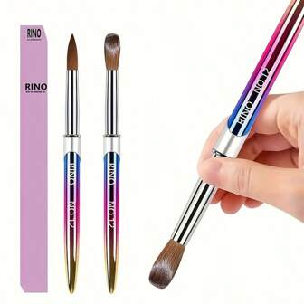 Kolinsky Acrylic Nail Brush Set - High-Quality, Unscented, For Acrylic Application, Nail Art Extension, And Home Salon Use - Perfect For Beginners And Professionals Alike
