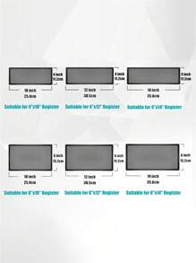 4pcs Sticky Floor Register Vent Cover, Anti-Insect And Anti-Clogging Ventilation Filters, Air Vent Mesh Screen Covers For Home Floor/Wall/Ceiling Air Vent Filters