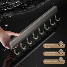 1 Giá treo đồ gắn tường nhà bếp bằng hợp kim nhôm không cần khoan - Nhiều màu - Xem 2