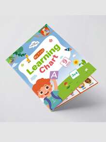 Mi primer cuadro de aprendizaje - Vocabulario en inglés, póster de aprendizaje, tarjetas flash, hoja de trabajo, alfabeto, números, frutas, verduras, juguetes educativos, decoración de pared, decoración de habitación, suministros de aprendizaje