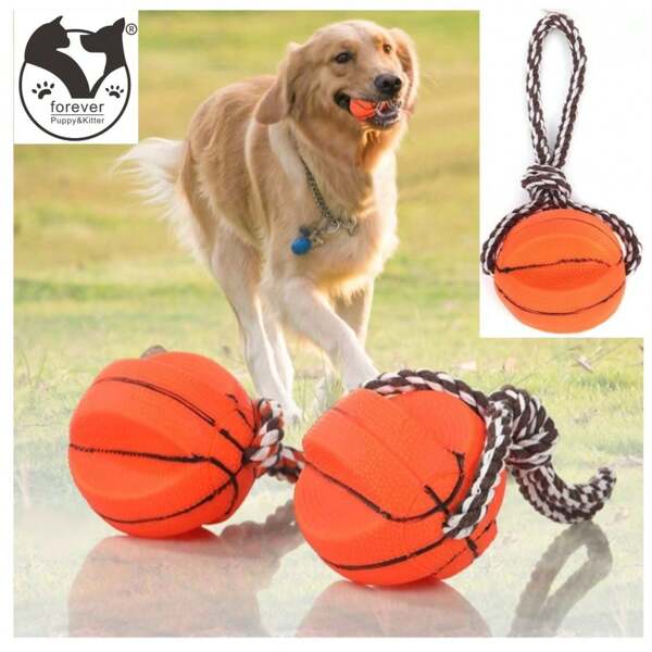 1 cor aleatória, treinamento de entretenimento divertido, brinquedo interativo para amantes de cães e mães de cães, brinquedo de mastigação resistente à mastigação, brinquedo de dentição em forma de basquete