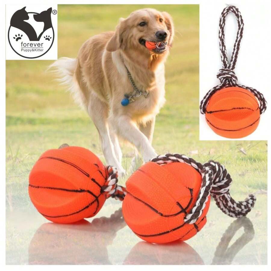 1 cor aleatória, treinamento de entretenimento divertido, brinquedo interativo para amantes de cães e mães de cães, brinquedo de mastigação resistente à mastigação, brinquedo de dentição em forma de basquete