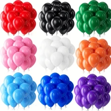 10/20/50/100 quả bóng bay cao su cầu vồng, bóng bay tròn 10 inch sáng bóng bằng khí heli, thích hợp cho trang trí tiệc sinh nhật tiệc cưới - Nhiều màu - Xem 1