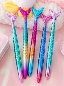 Cartoon High-Quality Mermaid Tail Shaped Ballpoint Pen