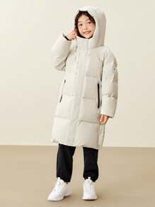 mini bala Heat-Retaining Protective Down Jacket For Boys, Girls, And Families Thick Winter Collection - White - View 2