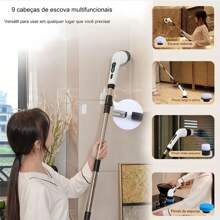 9-In-1 Cordless Electric Mop Heavy Duty Cleaning Brush Multipurpose 360 Rotating Rechargeable - 7合1 - 查看 8