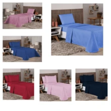 Single Bed Coverlet 1.5m X 2.20m (Various Colors) - Đỏ - Xem 2