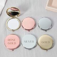 Personalized Mini Mirror, Customized Name Gift, Bridesmaid Gift, Bridal Shower Gift, Wedding Gift, Engraved Pocket Mirror, Multifunctional Decorative Mirror For Mom, Engraved, Elegant, Fashion, Retro, Minimalist Unique, Customized Treasure, Gift For Girls, Personalized Gift For Her, Family, Friends, Herself, Grandparents, Customized Mirror, Casual Street Fashion, Wedding Favor Mirror - Multicolor - View 5