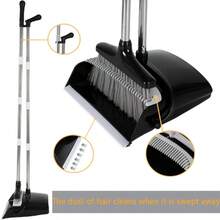 Broom Set Combined Dustpan Household Plastic Dustpan Broom Two-Piece Set Garbage Shovel Broom Cleaning Mop - Black - View 2