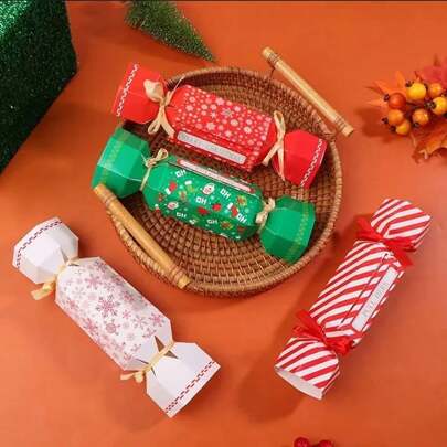 4 Pieces/1 Piece Christmas Surprise Wallet-Christmas Wallet; Christmas Surprise Money Bag Striped Candy Money Box
