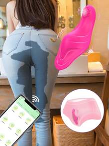 1PC APP Controlled Mini Vibrator Female, Wearable Panty Vibrator For Women,Wireless Wearable Sex Toys Underwear,Clitoris Stimulator,Vaginal Stimulator Introitus Massager,Long Distance Vibrator Masturbation Adult Goods Toy Sex Things Erotic Intimate Goods Sexual Wellness