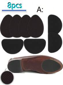 8pcs/Set Anti-Slip High Heel Pads, Self-Adhesive Rubber Insoles For 360° Anti-Slip Protection (See Image For Specific Styles)