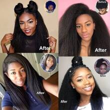 Kinky Straight Clip In Hair Extensions Human Hair Wigs 120g 8pcs 18clips Double Weft Clip Clip In Hair Extensions Real Human Hair Beginner Friendly (16-26 Inch, Natural Color, 120g)