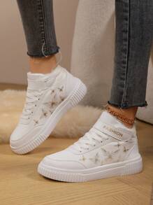 Women's Outdoor Casual Snow Ankle Boots, Comfortable Thick Anti-Cold Short Boots, Fashion Leisure Boots For Teenagers, Non-Slip Thick Sole Classic Lace-Up Sports Short Boots