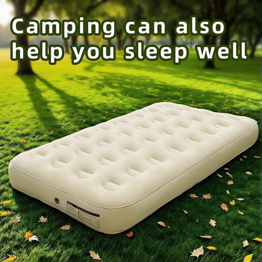 Camping Air Mattress Travel Bed Sleeping Pad, AntiLeak Inflatable