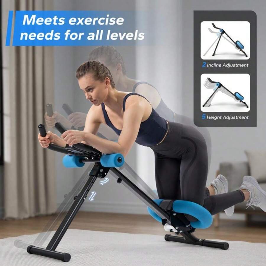 MERACH Adjustable Ab Trainer Machine With LCD Monitor, Foldable ...