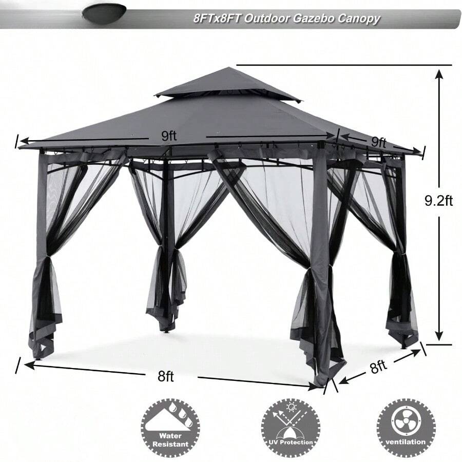 Gazebos For Patios 10x12 Outdoor Steel Frame Gazebo With Mosquito