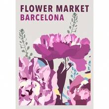 1 pieza Cartel abstracto de mercado de flores y mercado de frutas nórdico Impresiones de pintura en lienzo de arte de pared botánica para decoración del hogar sin marco - Multicolor - Ver 14