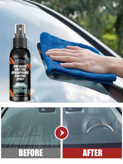 rayhong Agente antiembaçante e antichuva para para-brisa de automóvel, agente de revestimento repelente de água para limpeza e desembaçamento de espelho de para-brisa, agente antiembaçante hidrofóbico para limpeza de manchas (atualização da embalagem do produto, qualidade inalterada. Embalagem antiga do produto com entrega de filme plástico, embalagem nova do produto com entrega em caixa, entrega aleatória de embalagens novas e antigas, obrigado pela compreensão)