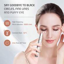 Eye Beauty Device, Eye And Facial Skin Massage Stick, Reduces Dark Circles And Eye Bags, Anti-Aging And Eye Fatigue - Bạc - Xem 7