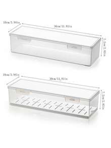 Clear Plastic Vegetable Storage Box: Multi-Purpose, Drainage, And Reusable For Kitchen Organization - Clear - View 5