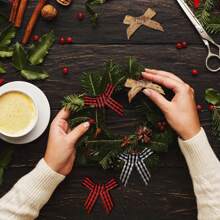 （每包200个/100个/50个/20个/10个）亚麻蝴蝶结，适用于礼品包装装饰、发夹和头饰制作、蛋糕烘焙包装、鲜花包装、婚礼装饰、手工艺用品、服装配饰 - 亞麻色 - 查看 10