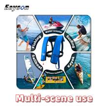 Eayson Inflatable Life Jacket Life Vest Basic Automatic/Manual (607 Blue Auto)