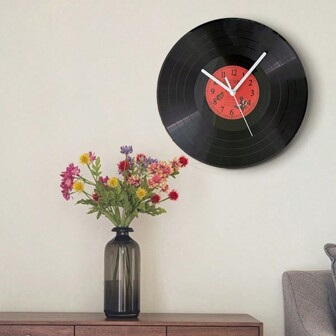 Simulation Vinyl Record Retro Creative Clock Luxury Wall Clock Cafe Bar Decoration Table Vinyl Record Mute Clock Sideboard Decorations Ornaments Art Desktop Painting High Sense Niche Living Room Painting.,Home Decor ,Room Decor Gifts Birthday Graduation Clock Wall Bedroom Decor Dormitory Decor Back To School School Decor School Surprise School Supplies