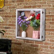 20x20 Extra Large Deep Shadow Box For Pictures, Photos And Keepsake,  Distressed White - White - View 4