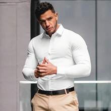 Slim Shirt With Original Zafferano Elastane - Blanco - Ver 2
